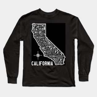 California Map Long Sleeve T-Shirt